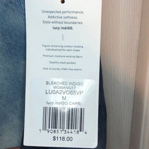 Lucy Indigo Culottes Wide Leg Capri Size M - Picture 13 of 13